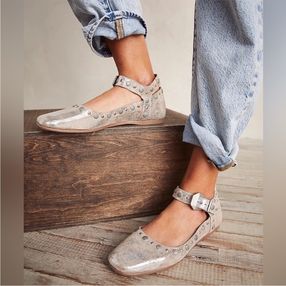 Free People Mystic Mary Jane Flats Champagne 9 - Picture 6 of 8